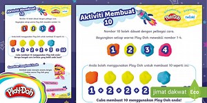 Aktiviti Kreatif Play-Doh - Membuat Nombor 10