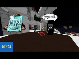 Playing Bedwars every day until i get gifted MVP+ day 28 (check description for gifting information)