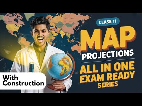 CLASS-11 | CH-4 | MAP PROJECTIONS WITH CONSTRUCTION OF CONICAL, CYLINDRICAL & MERCATOR'S PROJECTION