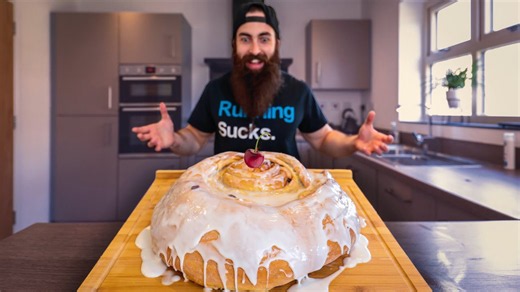 The giant iced bun challenge | BeardMeatsFood