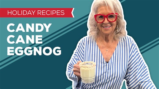 'Tis the season for rich, creamy eggnog, and when you add a little peppermint, it's extra festive! Click here for my Candy Cane Eggnog recipe: https://www.pauladeen.com/recipe/candy-cane-eggnog/ | Paula Deen