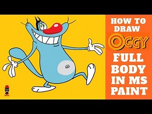HOW TO DRAW OGGY FULL BODY VERY EASILY IN MS PAINT