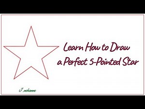 A simple method to draw a five-pointed star/ method 1