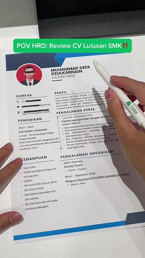Cara Membuat CV yang Benar untuk Lulusan SMK