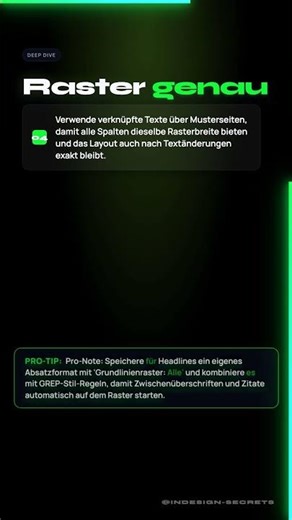 Präzise Satzspiegel durch Grundlinienraster auf Musterseiten