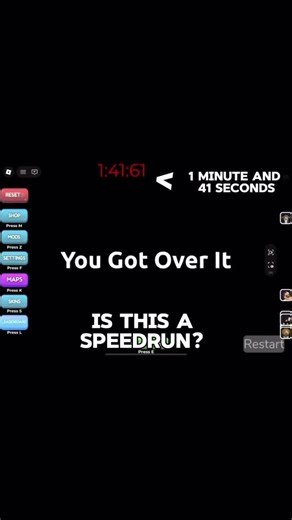 Game: Getting Over It #roblox #fypシ #speedrun
