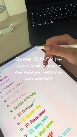Want to make your notes more aesthetic but you don’t know how to start? The CollaNote note taking app makes life so much easier for you, by giving you 25 different pen styles to choose from to make your notes even better! Use my code “RLY50” for 50% of the premium package and start making your notes better today!! @CollaNote App #notetakingtiktok #examszn #studytok