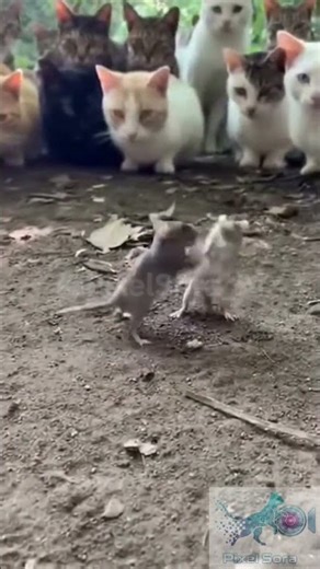 When mice settle their beef… and cats are the judges 😼