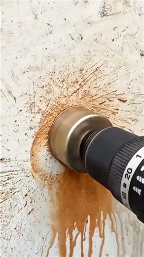 Ceramic Tile Drilling with Machine Clean Hole Precision Result #shorts