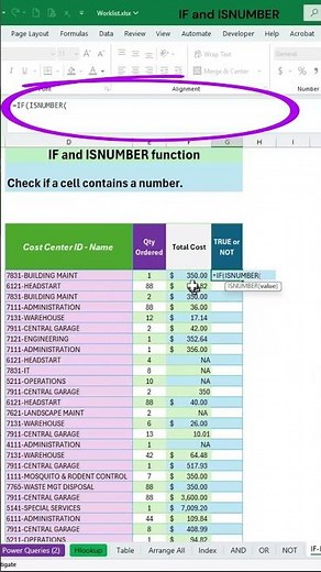 How to Use IF and ISNUMBER Together in Excel