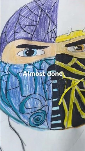 Mortal kombat drawing sub zero and scorpion