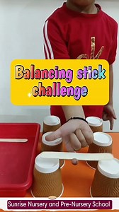 Balancing stick on finger challenge to enhance hand-eye coordination, concentration and fine motor control. #sunriseldh #BestPreSchoolLudhiana #BestSchoolInLudhiana #bestplayschool #playschoolactivities #sunrisenurseryschool #funactivityforkids | Sunrise Nursery School
