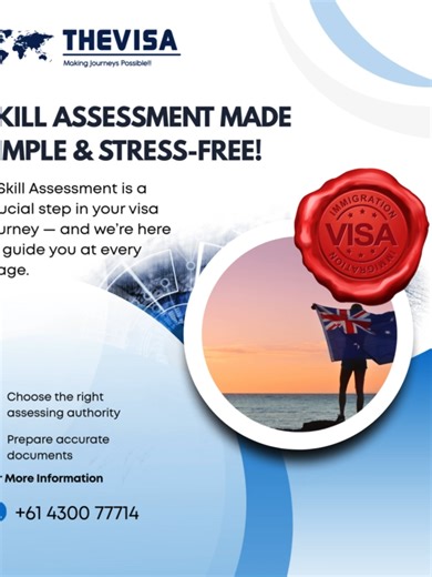 ✅ Skill Assessment Made Simple & Stress-Free! Planning to migrate, work, or settle in Australia? A Skill Assessment is a crucial step in your visa journey — and we’re here to guide you at every stage. 🔍 From document verification to assessment body requirements, our experts ensure accuracy, compliance, and faster processing. 📞 Call Us: 61 4300 77714 | 0477 790 077 📧 Email: navpariaaj@gmail.com 🌐 Visit: https://thevisa.com.au/ 📌 Start your Australian dream with confidence today! #SkillAssess
