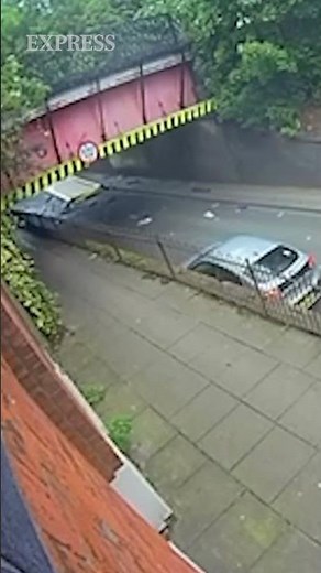 Terrifying moment double-decker bus smashes into bridge with 3 seriously injured