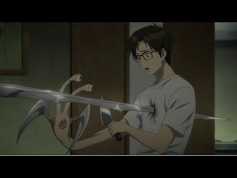 Parasyte - Shinici vs his mother fight anime