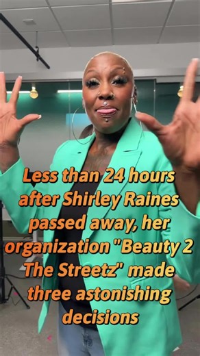 Less than 24 hours after Shirley Raines passed away, her organization Beauty 2 The Streetz made three astonishing decisions to ensure that no refugees would be left homeless.#us #fyp #usa #foryou #shirleyraines