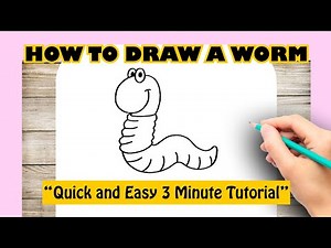 How to Draw WORM Easy For Kids Step by Step