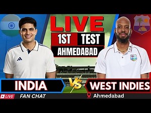 🔴 LIVE: India vs West Indies 1st Test Day 1, Live Score & Discussion | IND vs WI 2nd inning