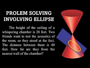 CONIC SECTIONS || PROBLEM SOLVING INVOLVING ELLIPSE