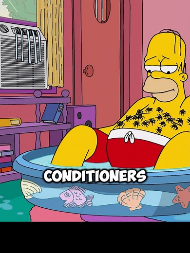 Scorching hot air swept through Springfield, and spiders fled to hide inside air conditioners.#fyp #fypシ #thesimpsons #cartoon #us