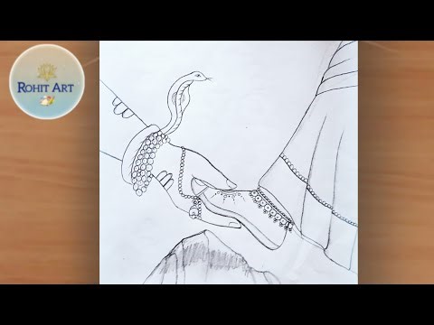 Shiva Parvati Beautiful Drawing Tutorial| Shiva Drawing | Easy Drawing| Mahadev Drawing