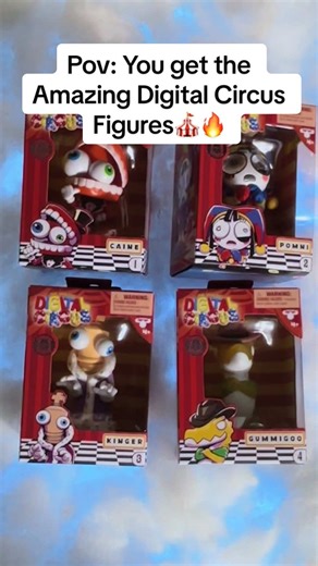 Tmilleon on Instagram: "Stepping into The Amazing Digital Circus with these new 4” vinyl figures from @moosetoys and @glitch_prod 👀🔥 Each character is in their signature pose, packed with vivid detail and premium materials that really bring their personalities to life. Plus, the collector box + card inside makes these even better to display. Collect the Amazing Digital Circus Official Licensed Vinyl Figures on @amazon and get ready to step into the tent! 🎪🔥 #moosetoys #AmazingDigitalCircus #