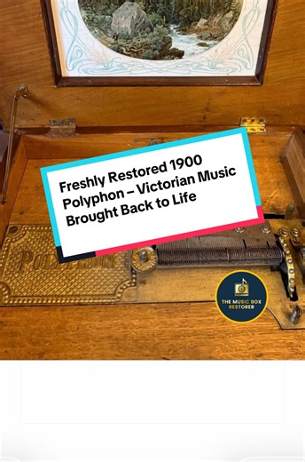 Freshly Restored 1900 Polyphon Music Box Showcase