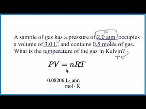 Solving the Ideal Gas Law for Temperatures (T)