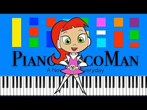 Atomic Betty Theme Song (Slow Easy Medium) Piano Tutorial 4K