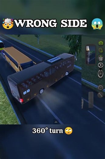 Wrong Side 😱 in Bus Simulator Ultimate ll 360° turn back #bussimulatorultimate #bussim