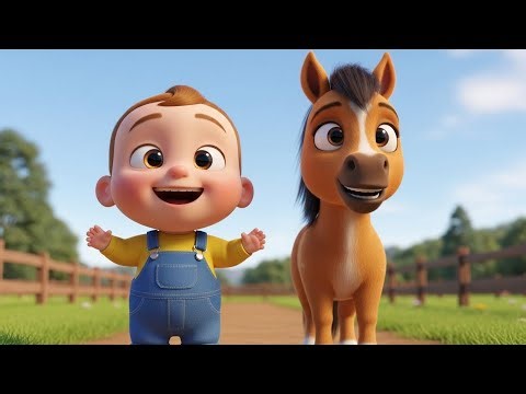 Baby Has a Little Horse 🐴 | Fun Farm Animal Song for Kids & Toddlers | Clip-Clop Pony Song