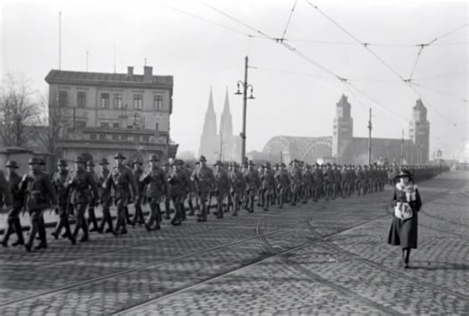 Fact Slap 👋 Today in 1918, the Allied Occupation of the Rhineland begins. This is the first time that Allied troops have entered Germany proper since the war began in 1914. The Rhineland, the area to the west of the River Rhine is to be demilitarised, occupied and act as a buffer to prevent Germany from threatening the peace in Europe again. Germany would have to pay for the occupation, surrender all military bases and any property either military or civilian could be taken by the Allies for us