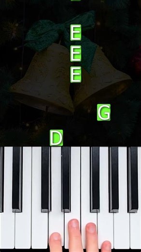 Jingle Bells (easy piano tutorial) #shorts