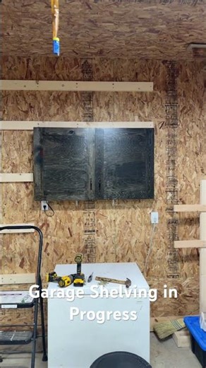 Heavy duty garage shelving DIY #diyproject #shopstorage