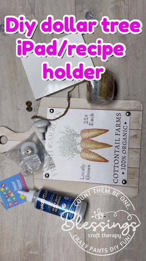 Diy Dollar Tree IPad/recipe holder #easycrafts #dollartreediy #dollartree | Blessings Craft Therapy
