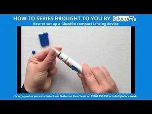 How to set up a GlucoRx compact lancing device