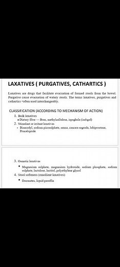 LAXATIVES (PURGATIVES,CATHARTICS) #pharmacology