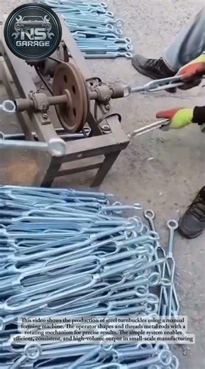 Fast Turnbuckle Manufacturing Process | Manual Steel Forming Machine in Action