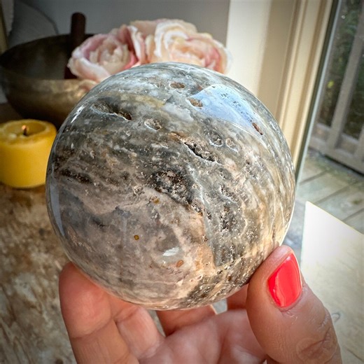 Large Ocean Jasper Sphere Crystal - Etsy UK