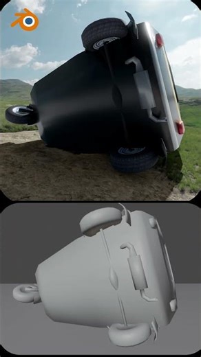 Vehicle Physics in Blender – Auto Rickshaw Simulation #blenderanimation