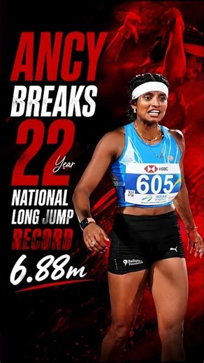 Ancy Sojan BREAKS 22-Year-Old National Record with Historic 6.88m Jump!