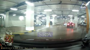 BMW tailgating to exit carpark barrier @ Vivocity. | Singapore Road Accident