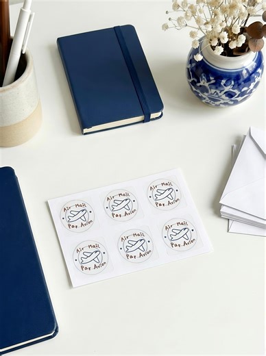 Air Mail Sticker | Airplane Design Stickers (6 Stickers per Sheet) - Etsy