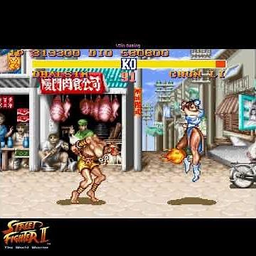 Street Fighter II (SNES) - Dhalsim vs Chun-Li #snes #retrogaming