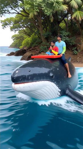 Brothers Riding a GIANT Whale 🌊🐋 | This Ocean Adventure Went VIRAL! 🔥