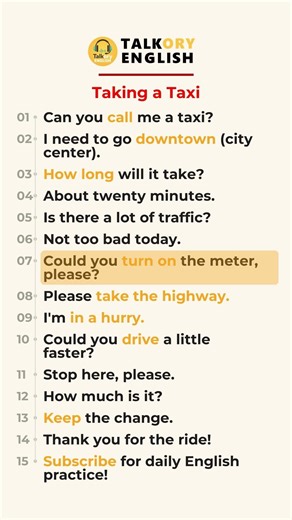 Beginner English: How to Take a Taxi Like a Native #travelenglish #everydayenglish #englishspeaking