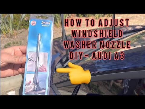 How to adjust Windshield Washer Nozzles DIY ( Audi A3 )