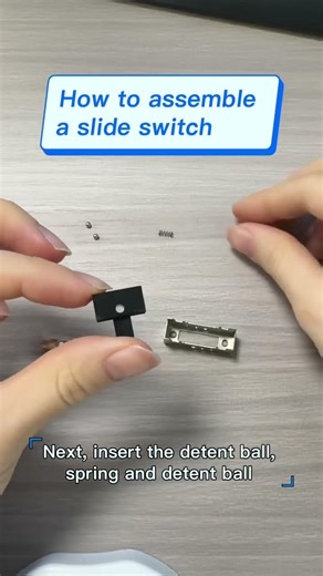Learn to assemble a slide switch in one minute #manufacturing #electronics #slideswitch #pcb #led