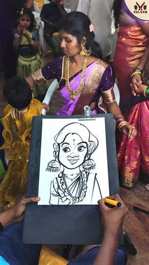 Live caricature sketching in action! Creating instant memories for guests. ✨