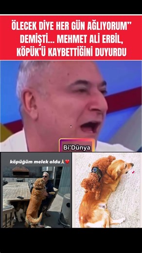 Ölecek diye her gün ağlıyorum” demişti… Mehmet Ali Erbil, Köpük’ü kaybettiğini duyurdu